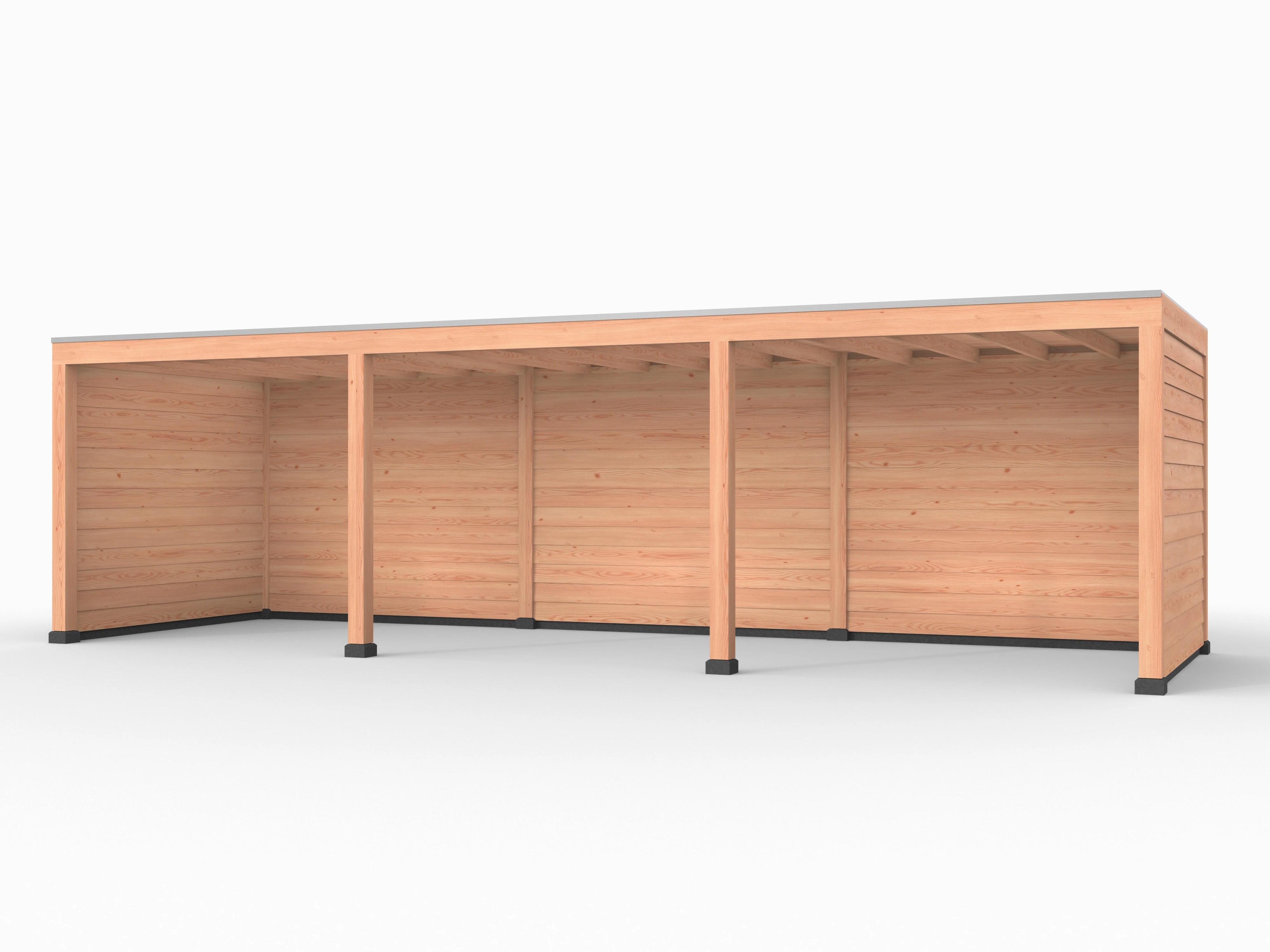 Douglas overkapping, 900 x 300, met achterwand en twee zijwanden, Westwood Elegant - Afbeelding 1
